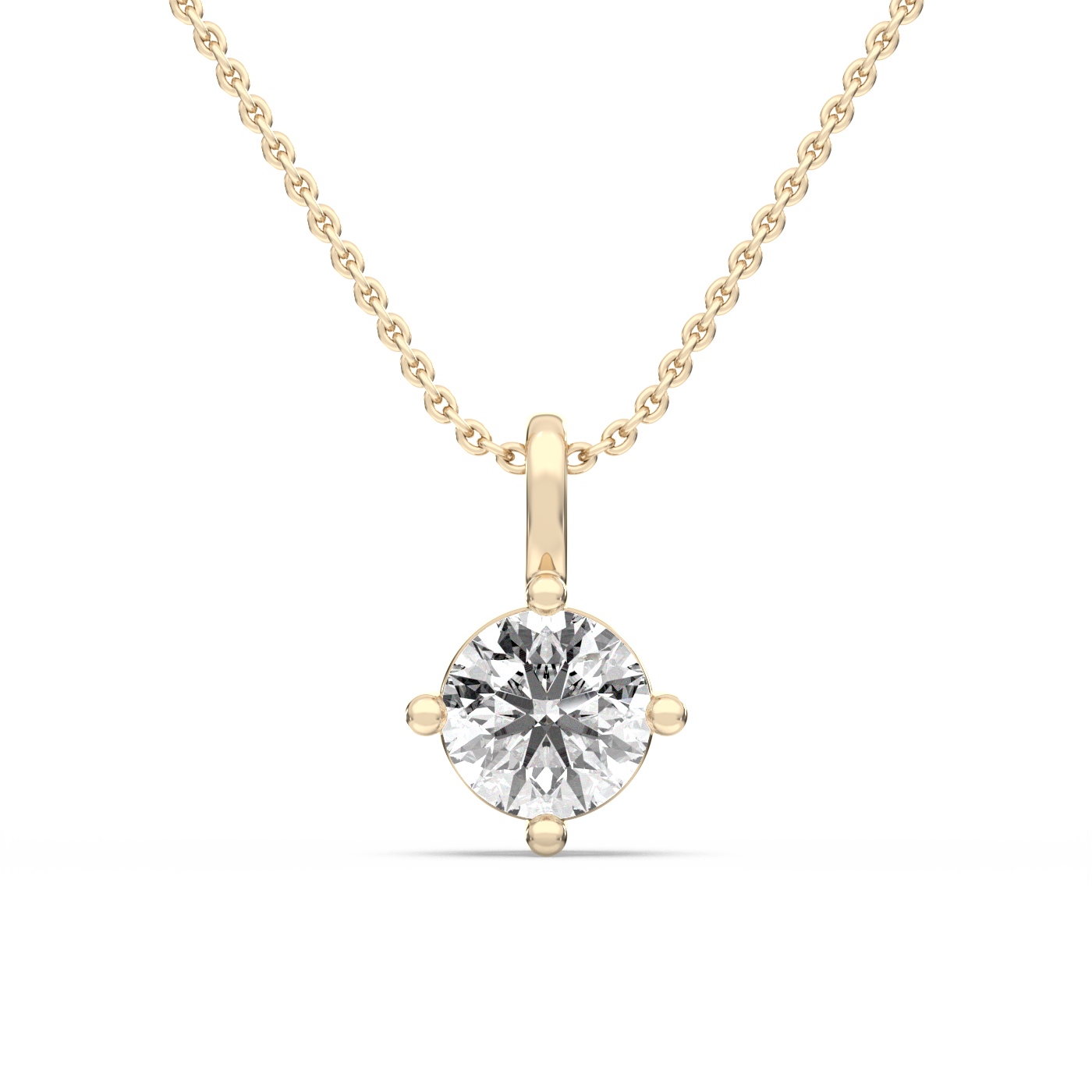Solitaire Lab-grown Diamond Pendant - 14K Yellow Gold (0.70 ct.)