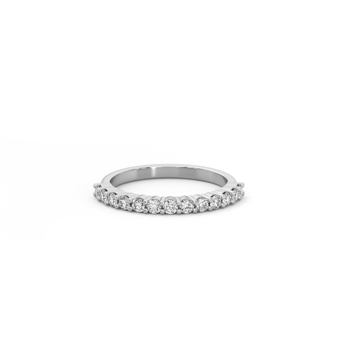 Small Round Prong Eternity Diamond Ring - 14K White Gold (0.3 ct.)