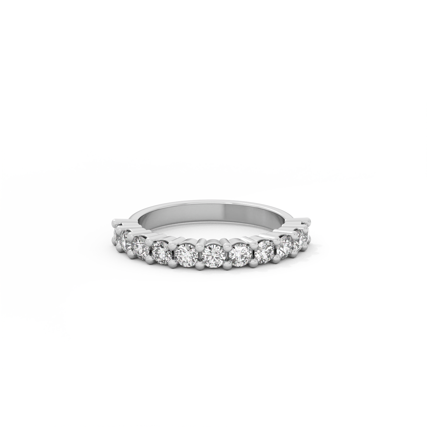Medium Round Prong Eternity Lab-grown Diamond Ring - 14K White Gold (0.65 ct.)