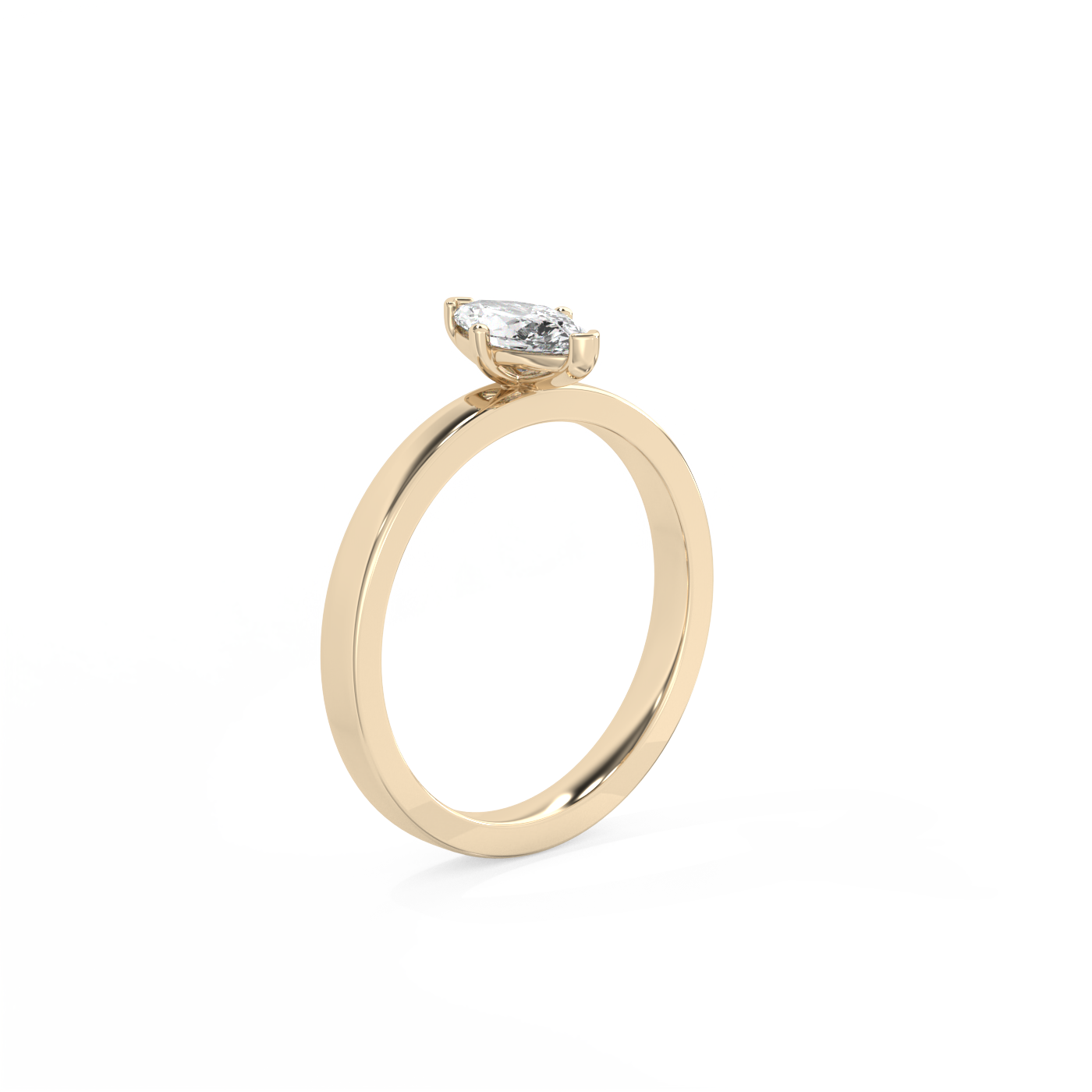Marquise Solitaire Lab-grown Diamond Ring - 14K Yellow Gold (0.5 ct.)