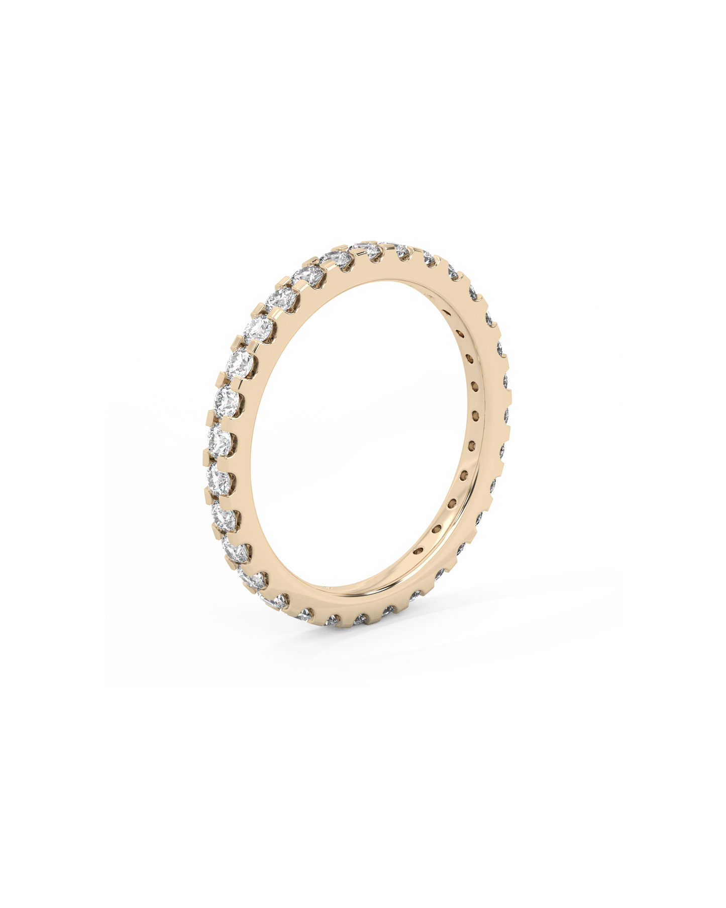 Large Eternity Lab-grown Diamond Ring - 14K Yellow Gold (1 ct.)