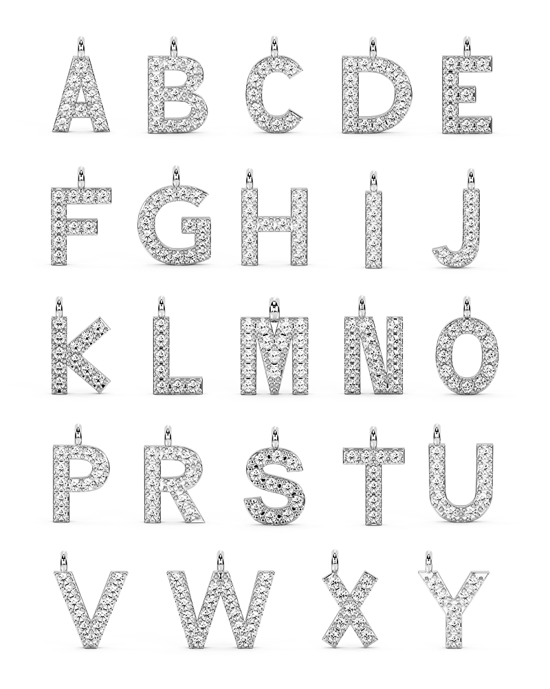 Letter Diamond Pendant | A-Z | 14K Gold (0.04 ct.)