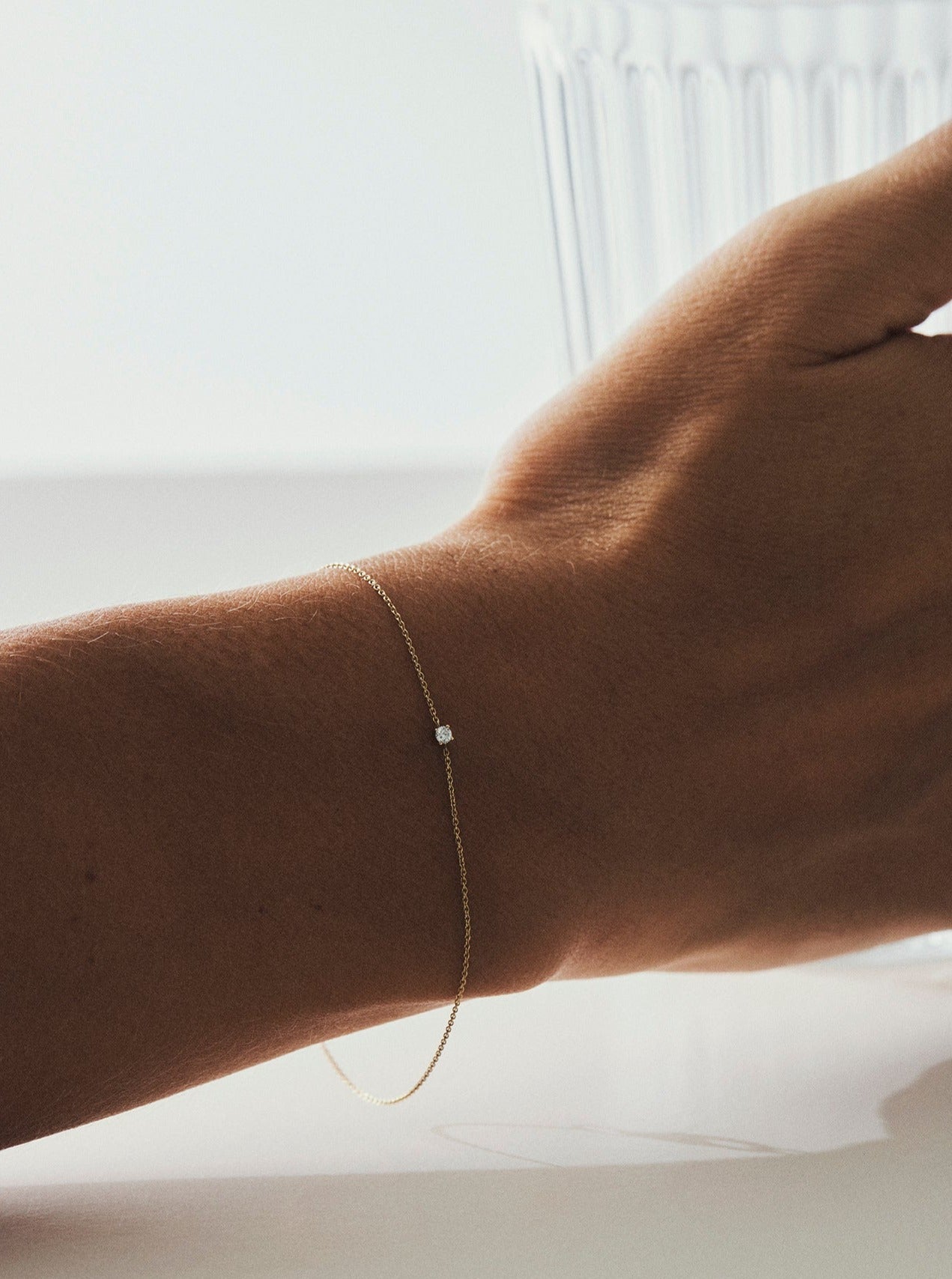 Prong Diamond Bracelet 14K Gold (0.03 ct.)