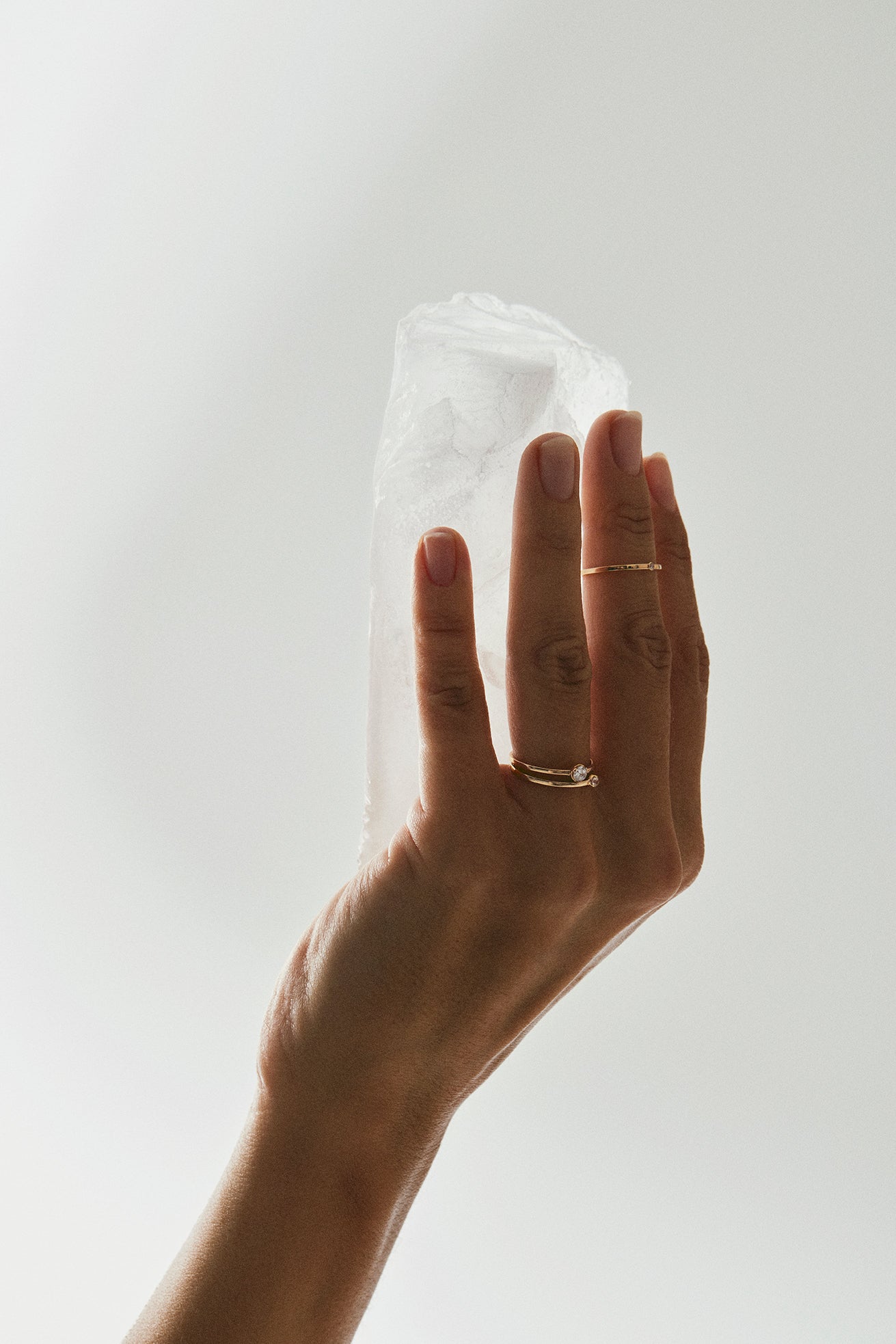 Small Solitaire Bezel Diamond Ring 14K Gold (0.06 ct.)