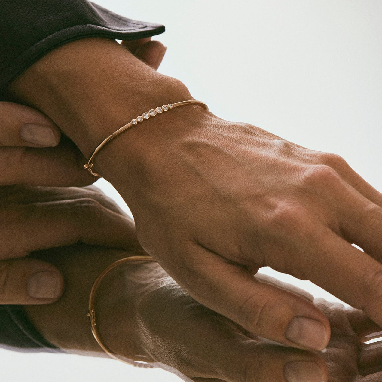 Bezel Diamond Bangle 14K Gold (0.29 ct.)