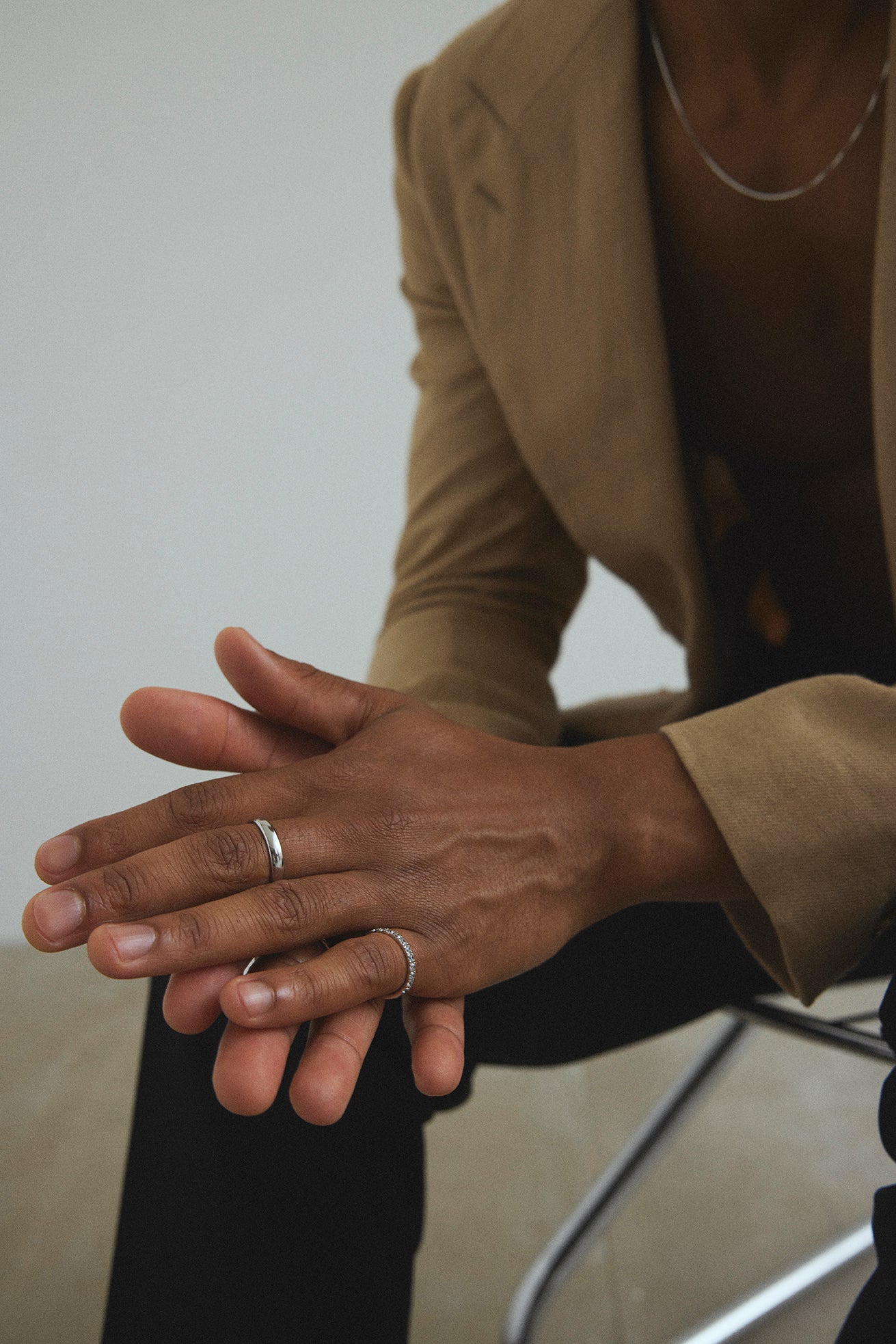 Half Eternity Diamond Ring Large 14K Gold