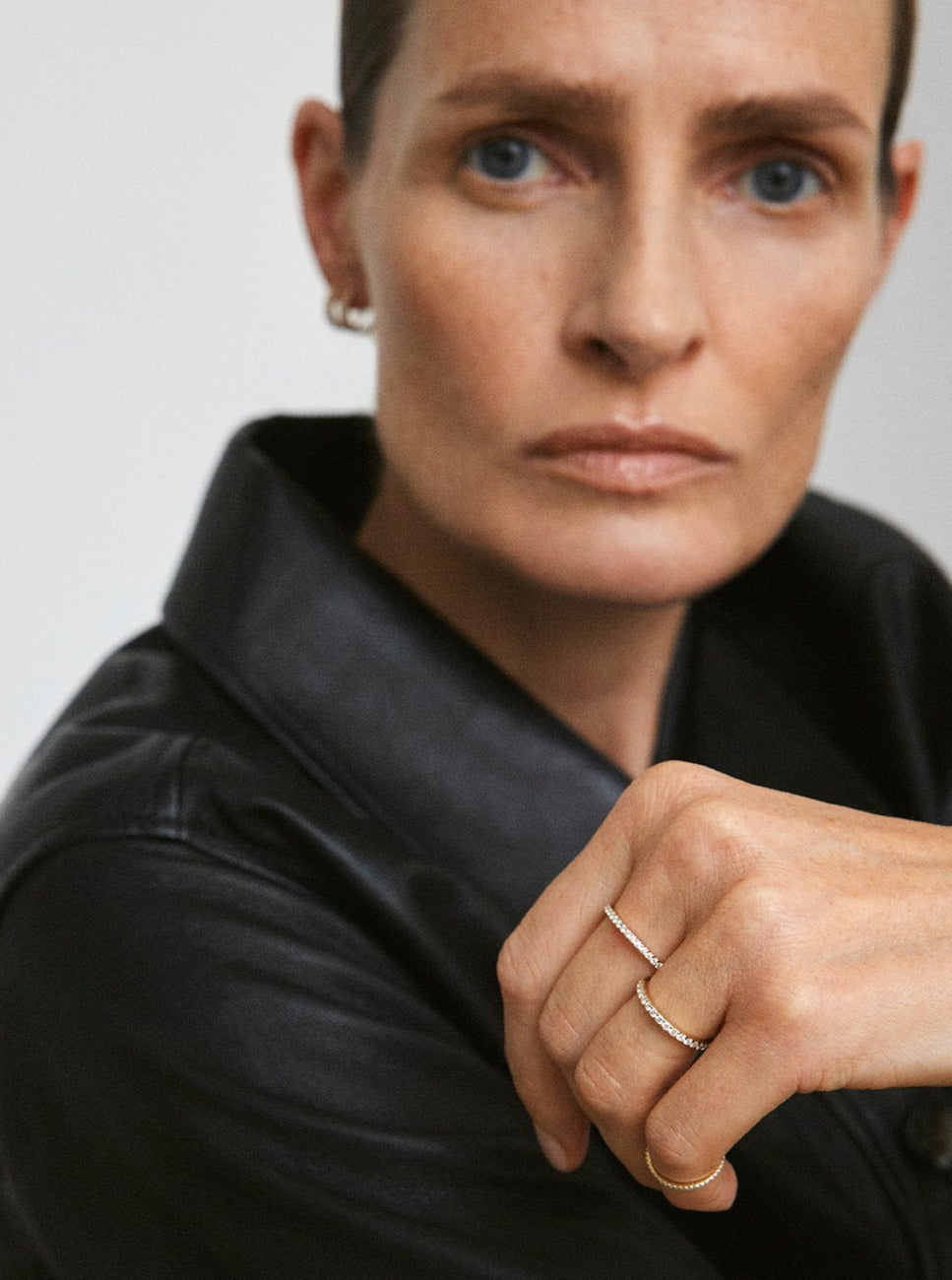 Half Eternity Diamond Ring Large 14K Gold