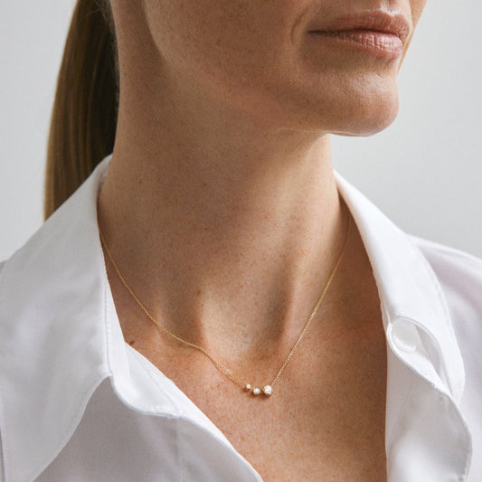 Bezel Diamond Necklace 14K Gold (0.26 ct.)