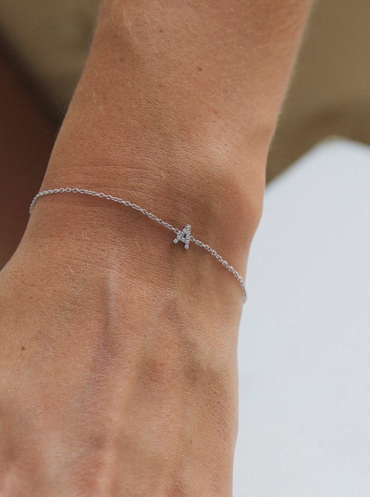 Letter Diamond Bracelet | A-Z | 14K Gold (0.04 ct.)