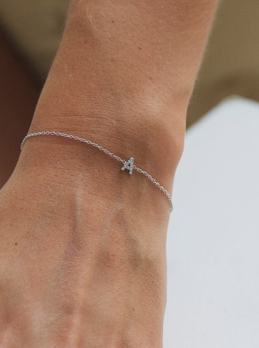 Letter Diamond Bracelet | A-Z | 14K Gold (0.04 ct.)