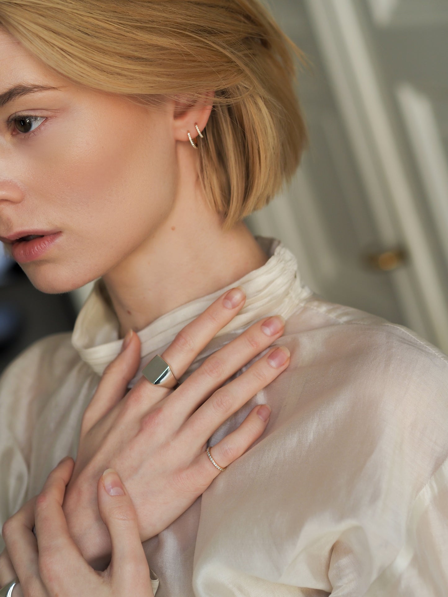 Square Signet Ring Sterling Silver