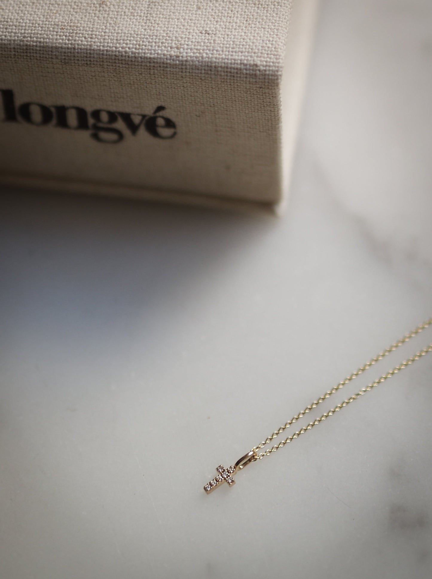 Cross Diamond Pendant 14K Gold (0.02 ct.)