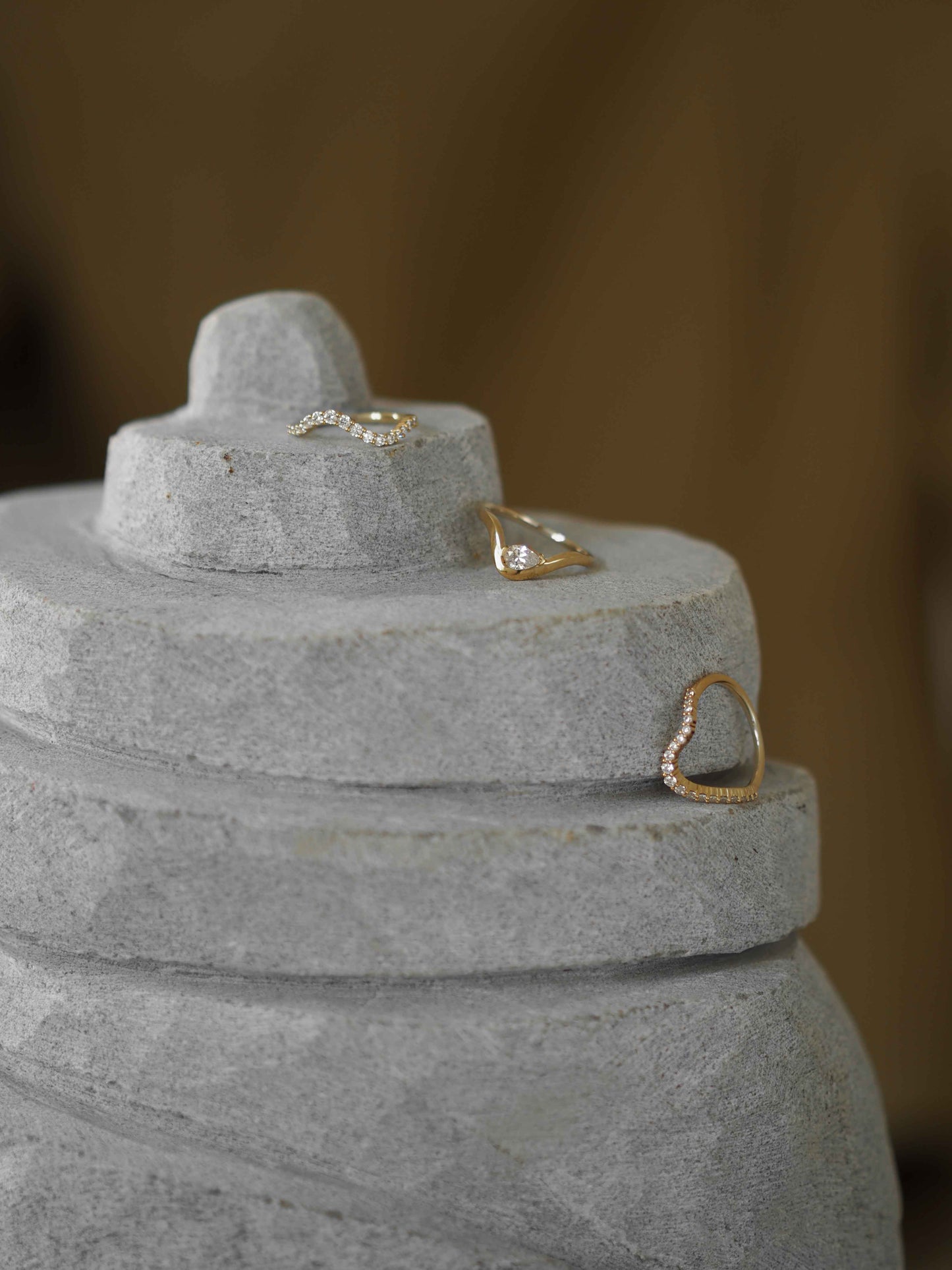 Wave diamond ring 14K Gold (0.43 ct.)