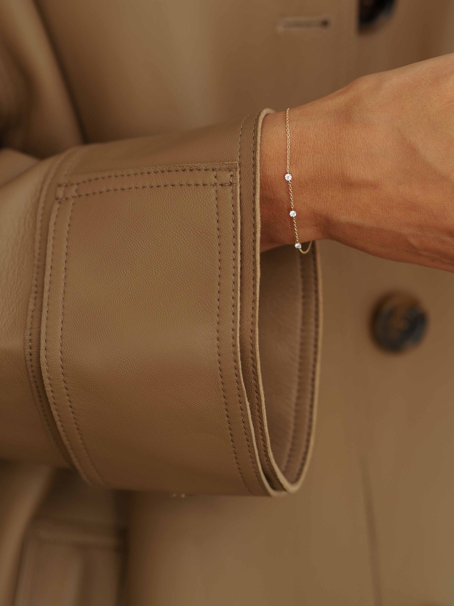 Prong Diamond Bracelet 14K Gold (0.18 ct.)