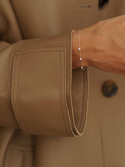 Prong Diamond Bracelet 14K Gold (0.18 ct.)