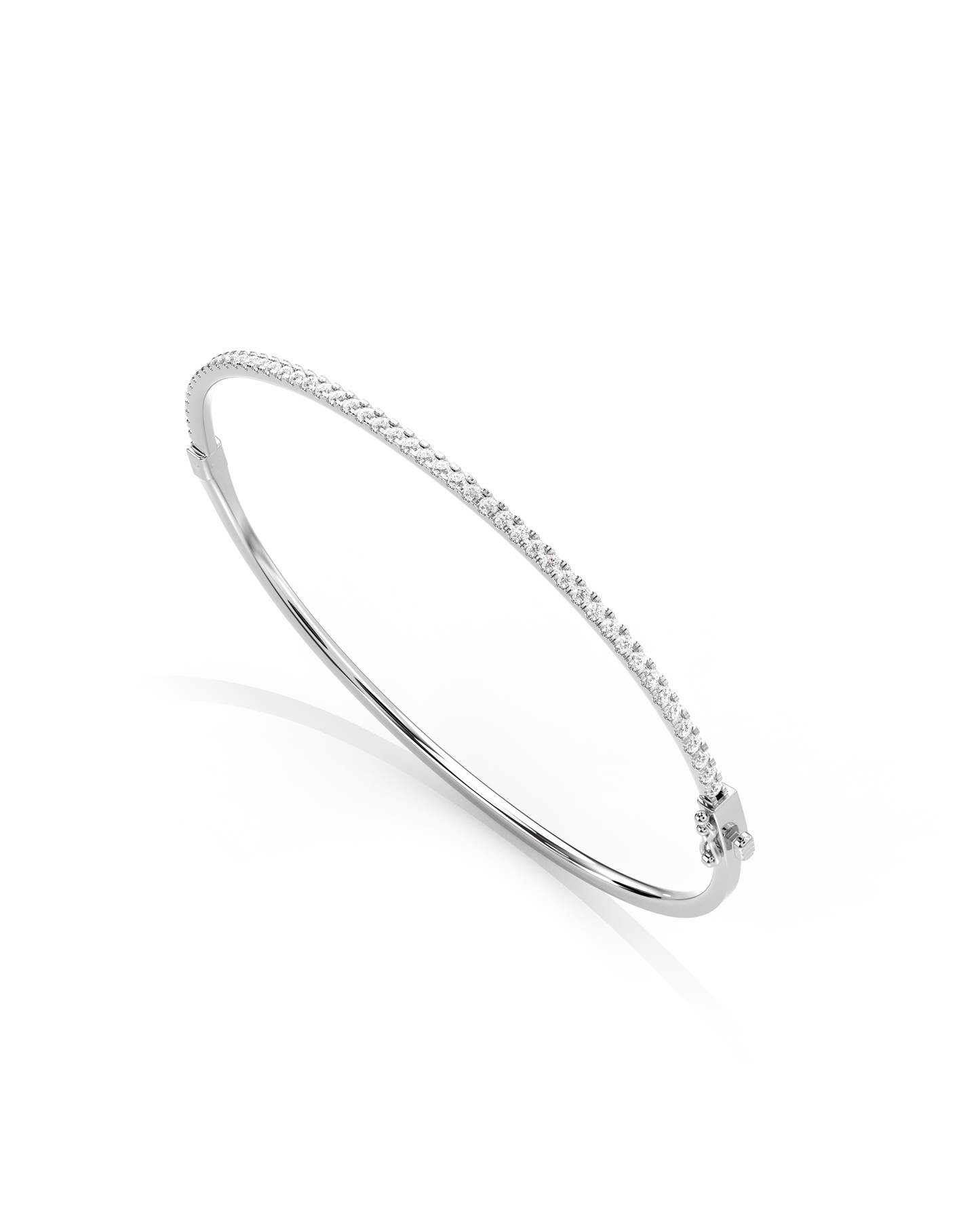 Pavé Diamond Bangle - 14K White Gold (0.90 ct.)