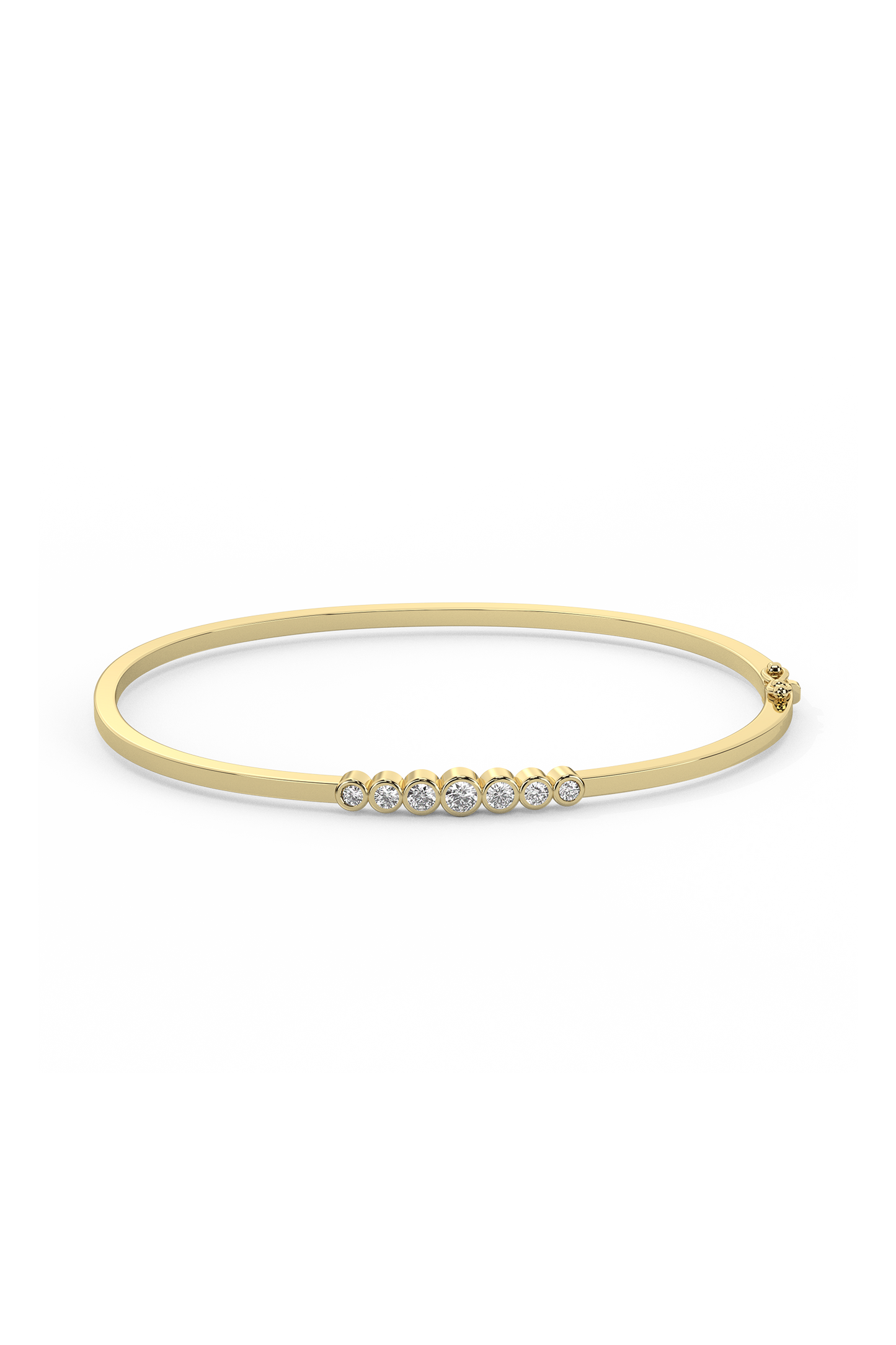 Bezel Diamond Bangle 14K Gold (0.29 ct.)