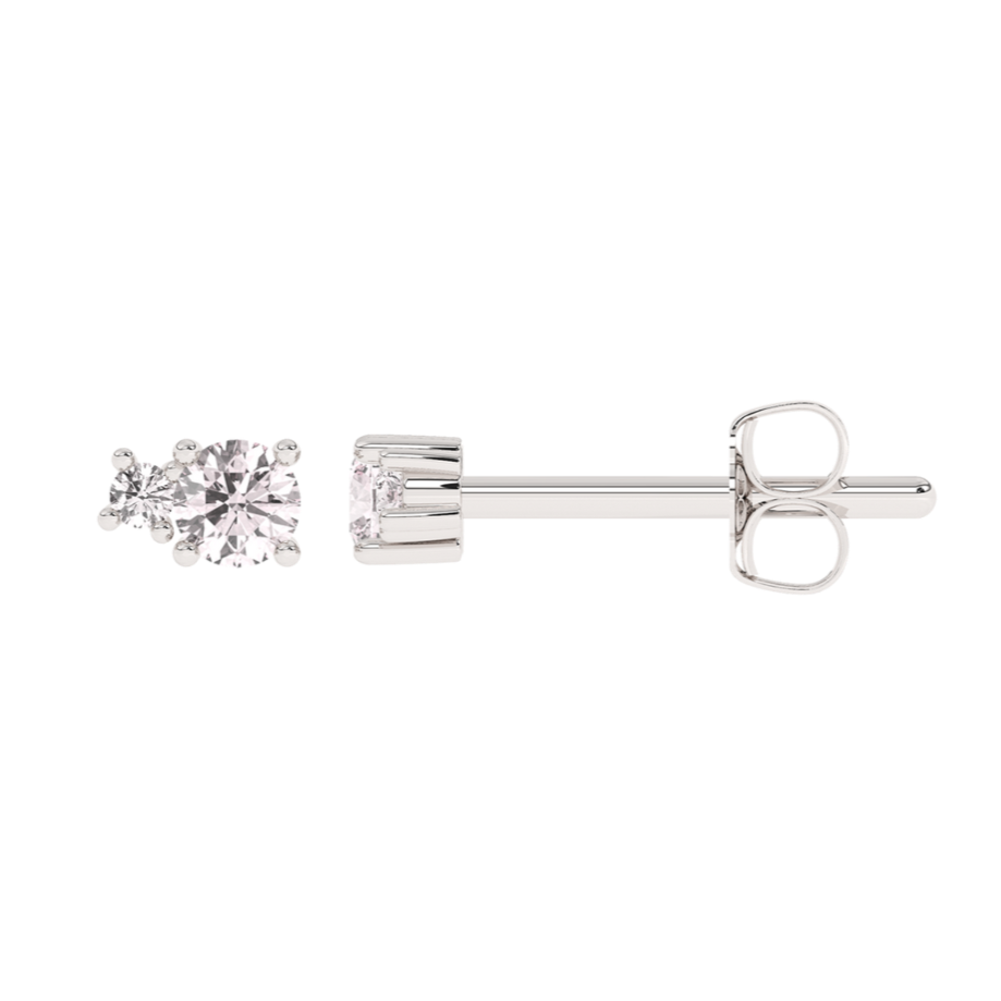 Pink Sapphire Prong Stud 14K White Gold (0.07 ct.)