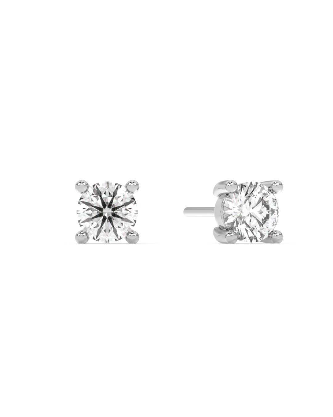 Prong Diamond Stud - 14K White Gold (0.5 ct.) | Single
