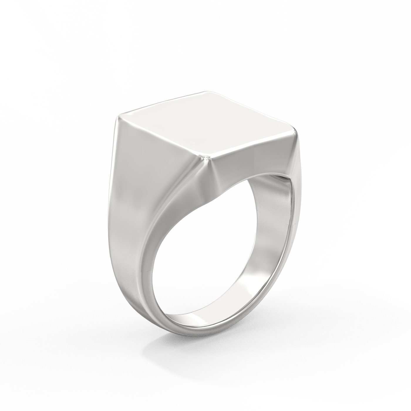 Square Signet Ring Sterling Silver