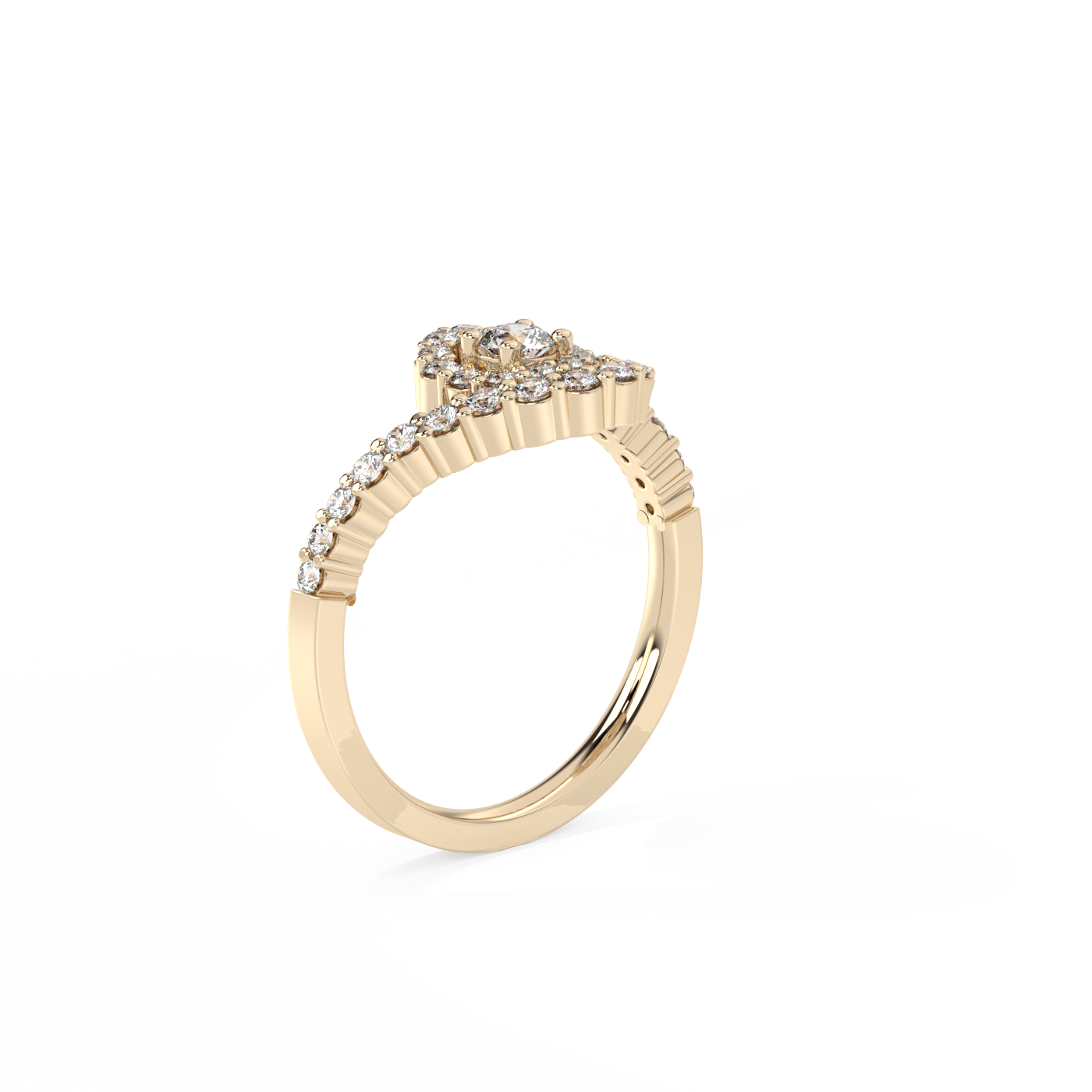 Spiral Solitaire Diamond Ring - 14K Yellow Gold (0.64 ct.)