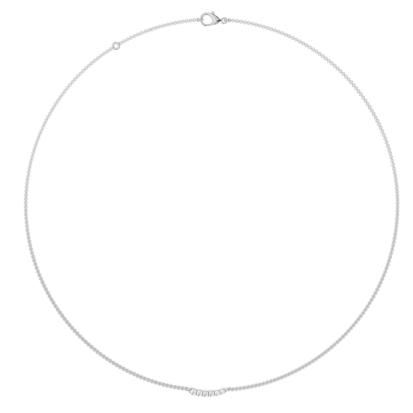 Prong Curve Diamond Necklace 14K Gold (0.07 ct.)