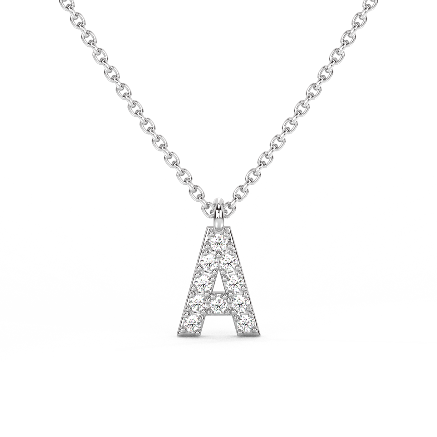 Letter Diamond Pendant | A-Z | 14K Gold (0.04 ct.)