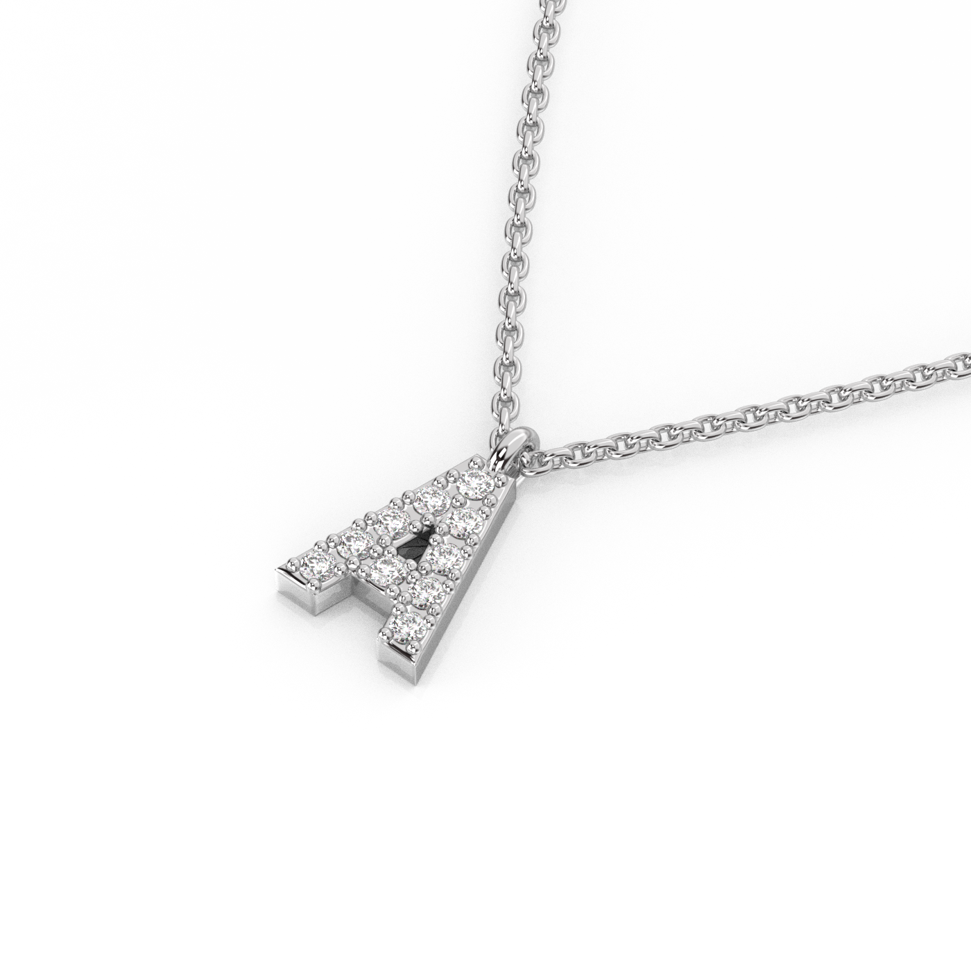 Letter Diamond Pendant | A-Z | 14K Gold (0.04 ct.)