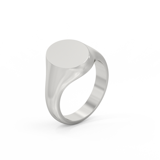 Oval Signet Ring Sterling Silver
