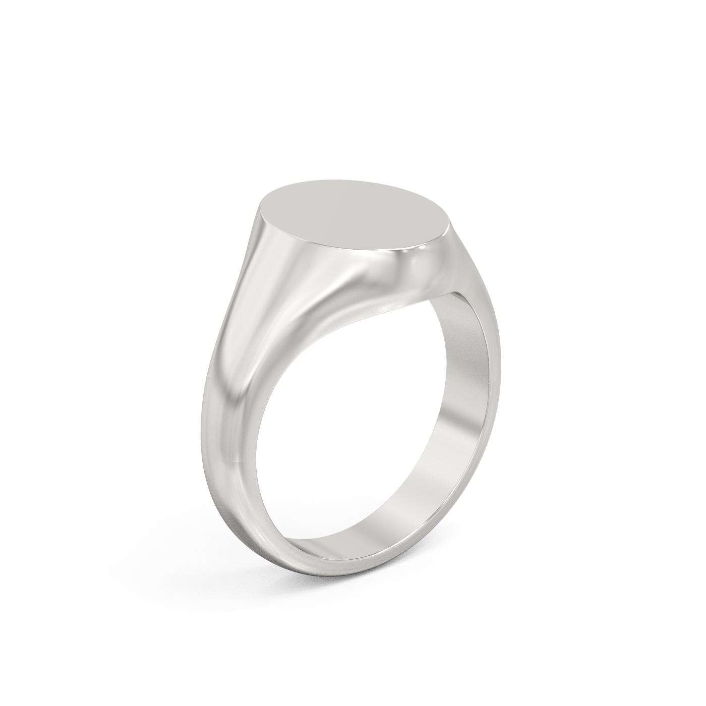 Oval Signet Ring Sterling Silver