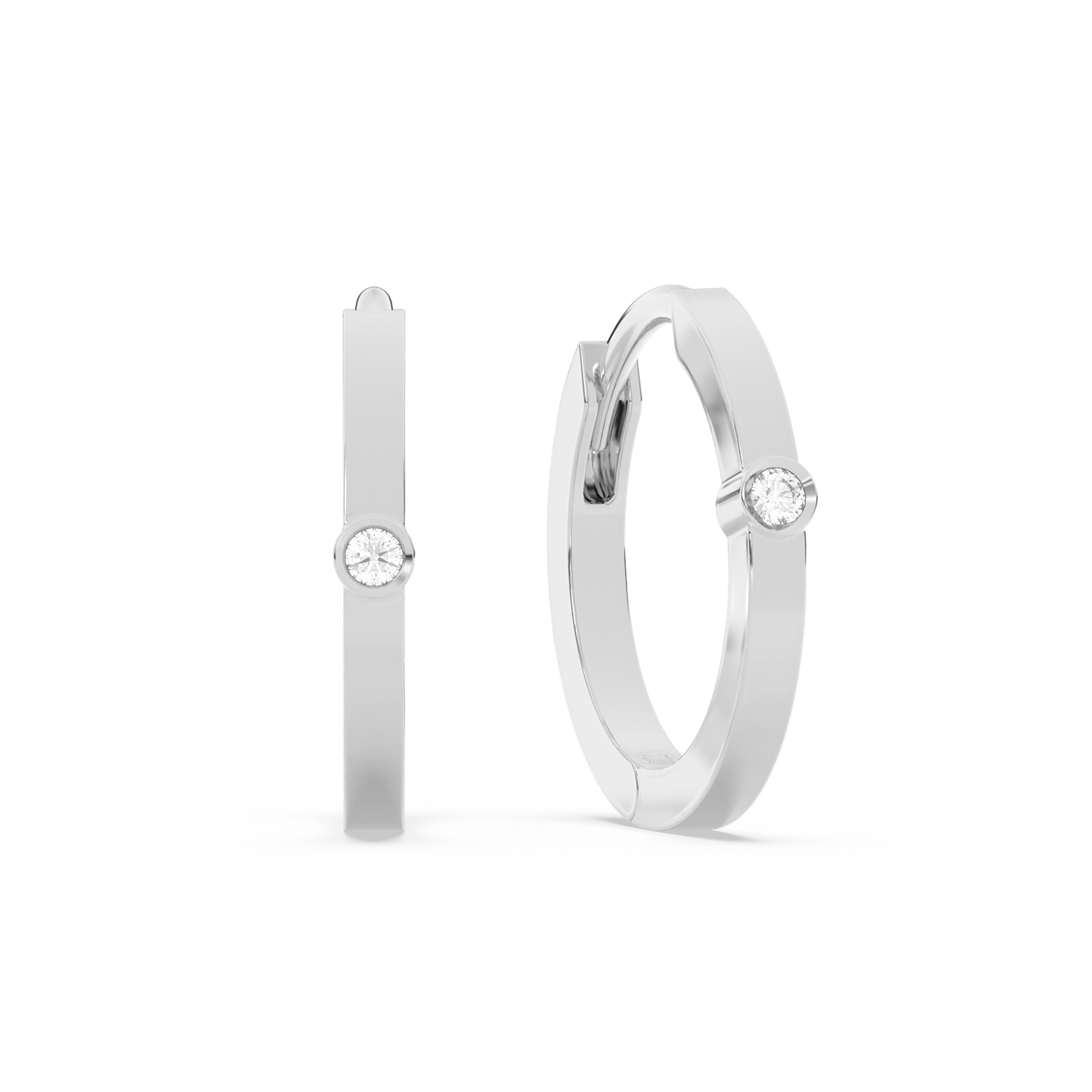 Small Diamond Huggies 14K Gold (0.01 ct.) | Single