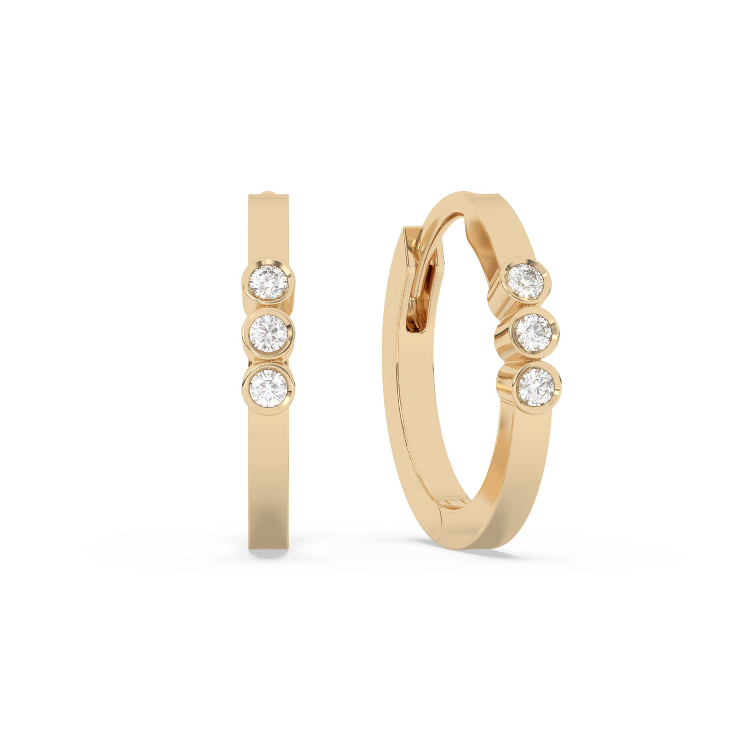 Small Diamond Huggies 14K Gold (0.03 ct.) | Single