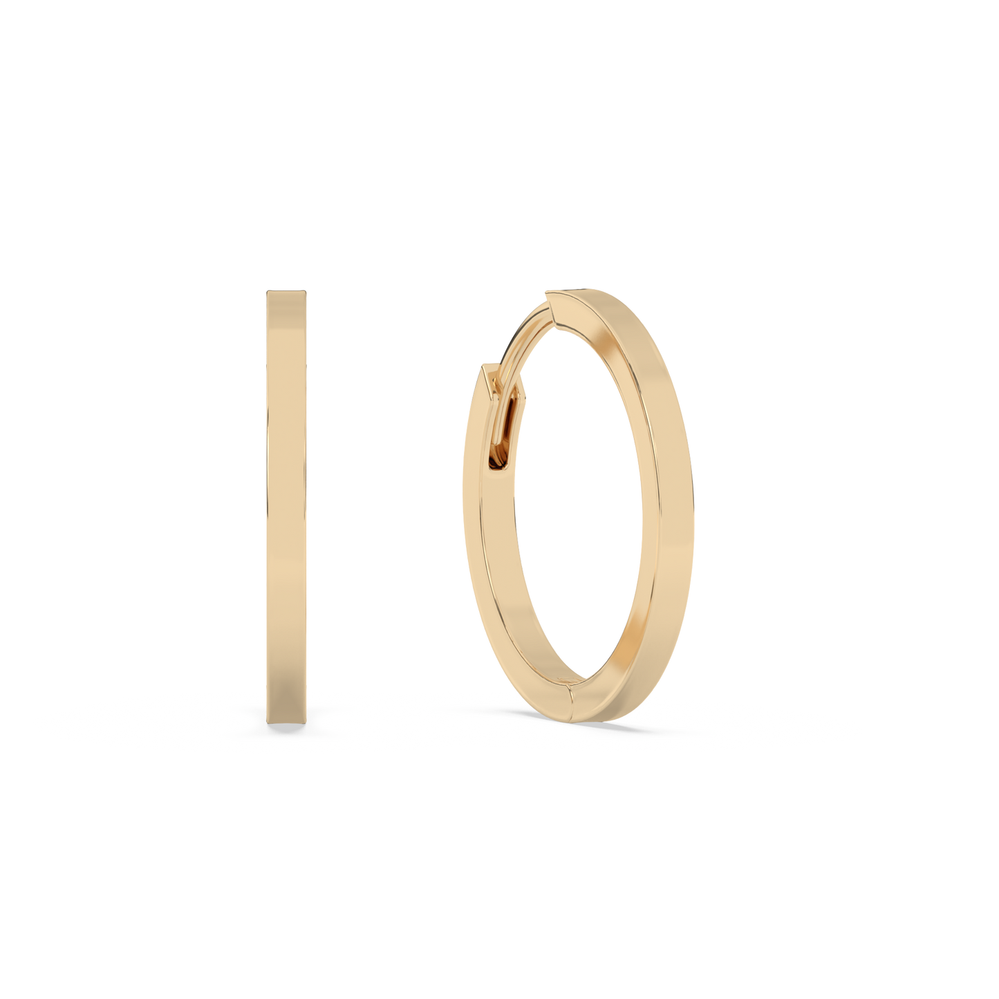 Medium Huggies 14K Gold | Single