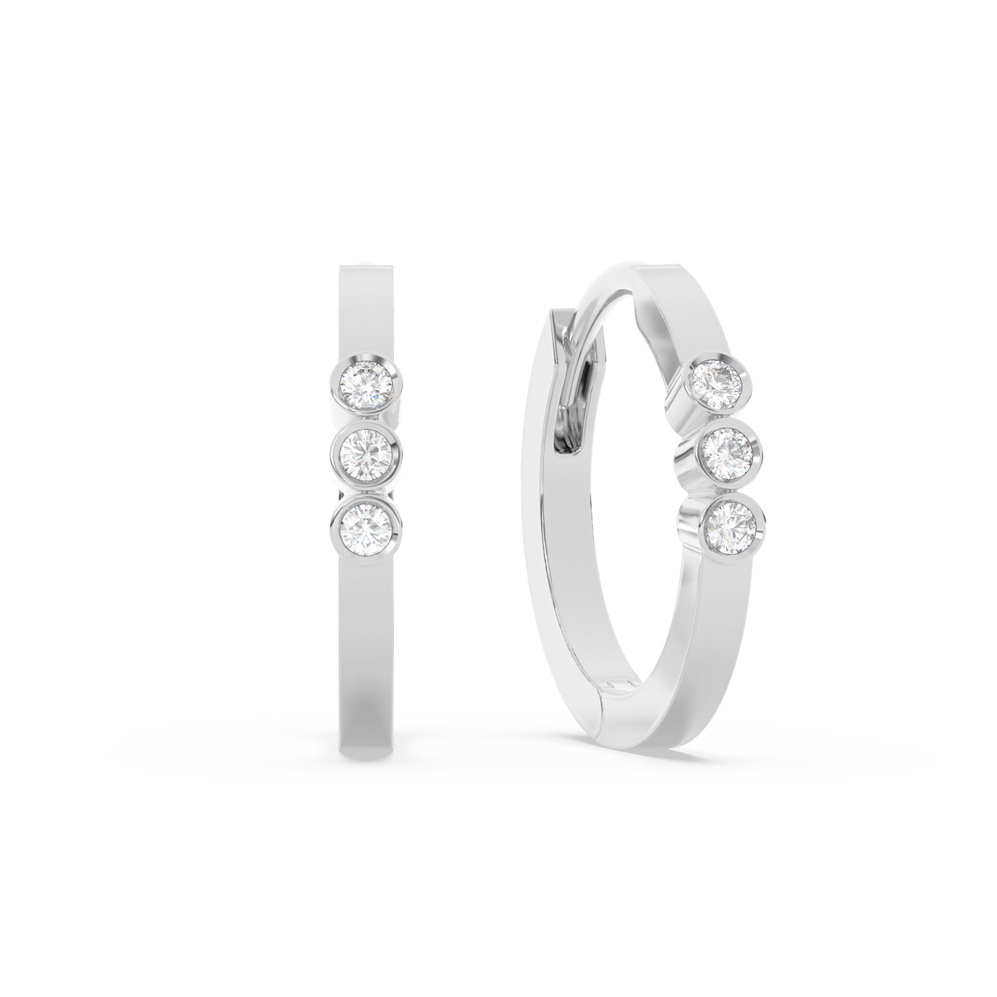 Small Diamond Huggies 14K Gold (0.03 ct.) | Single