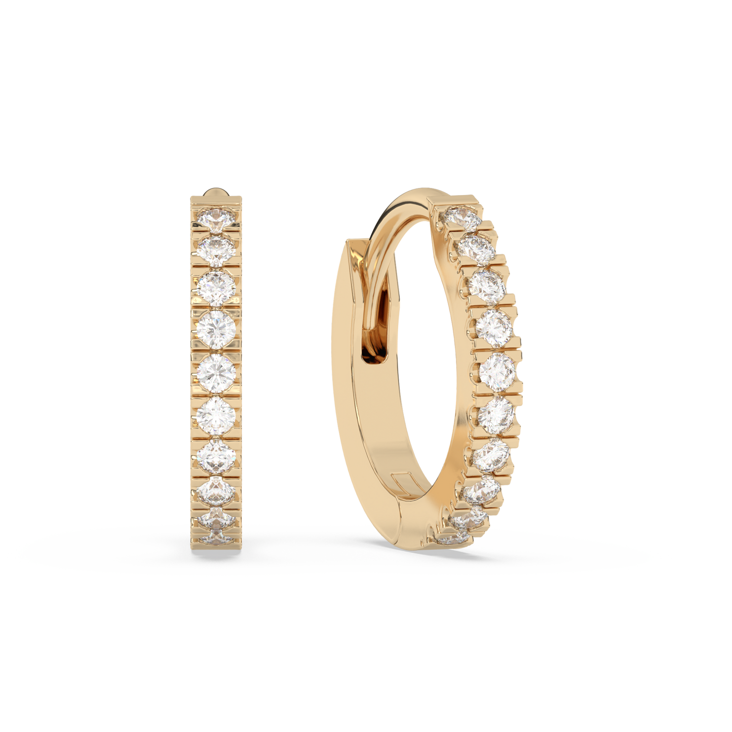 Tiny Diamond Huggies 14K Gold (0.05 ct.) | Single