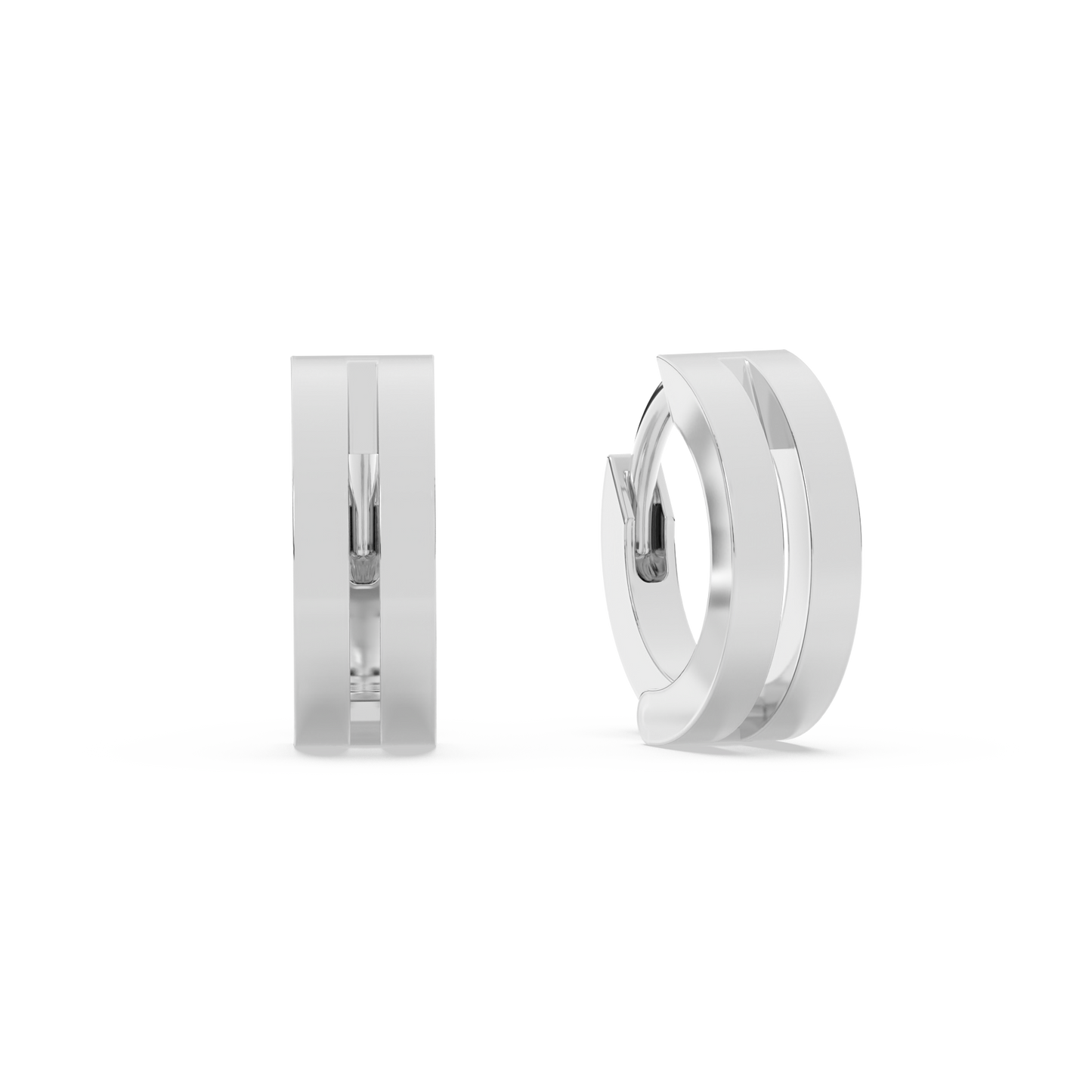 Tiny Double Huggies 14K Gold | Single