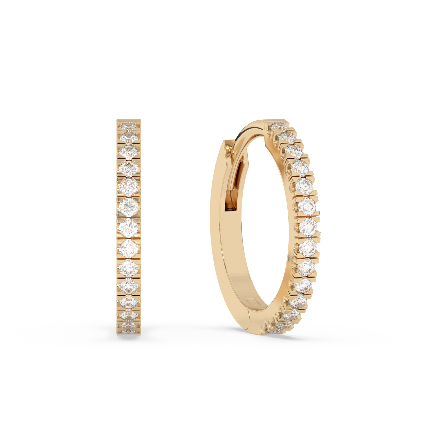 Small Diamond Huggies 14K Gold (0.07 ct.) | Single