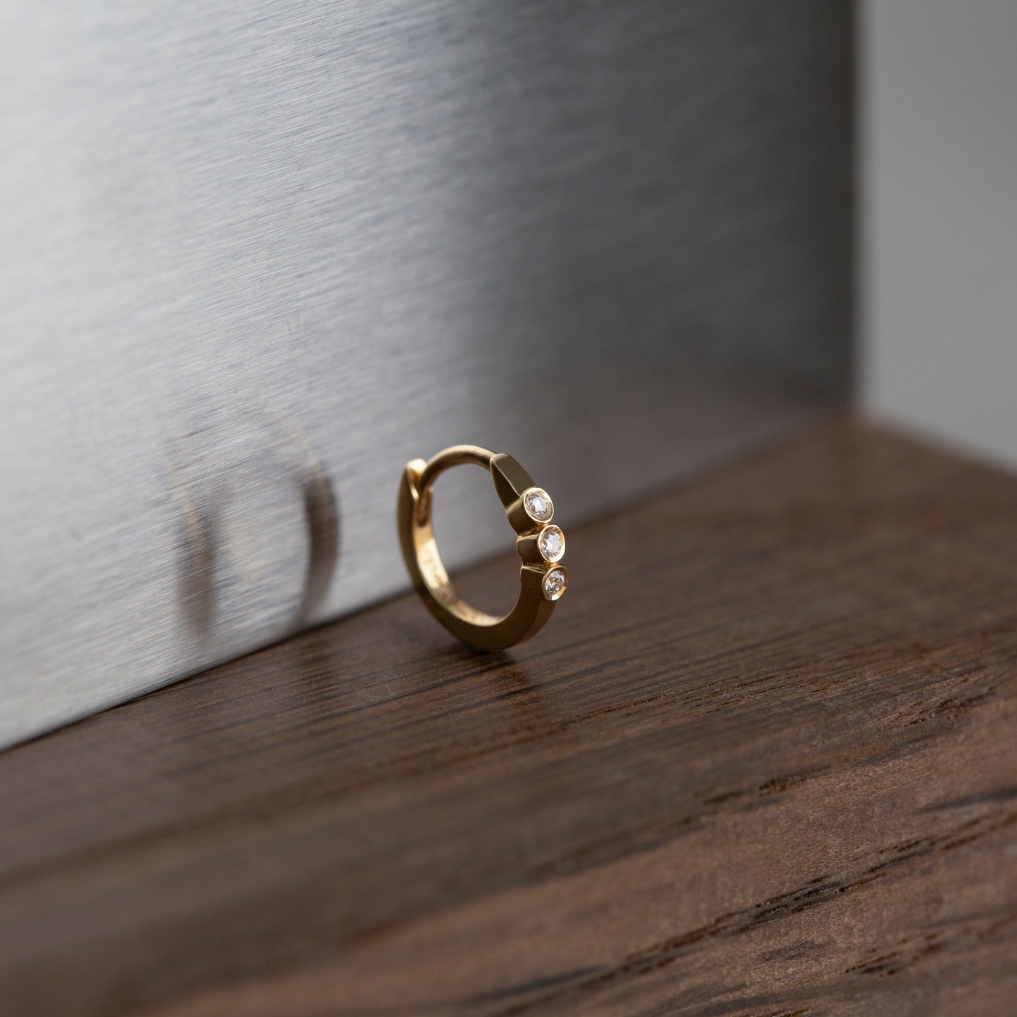 Tiny Diamond Huggies 14K Gold (0.03 ct.) | Single