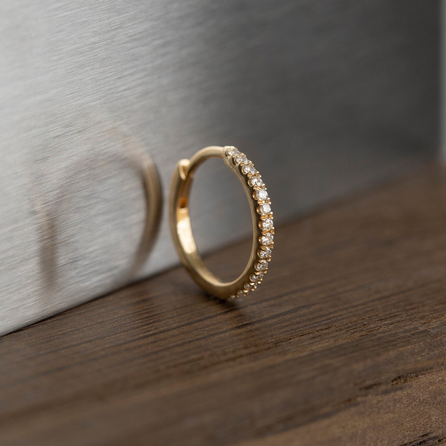 Small Diamond Huggies 14K Gold (0.07 ct.) | Single