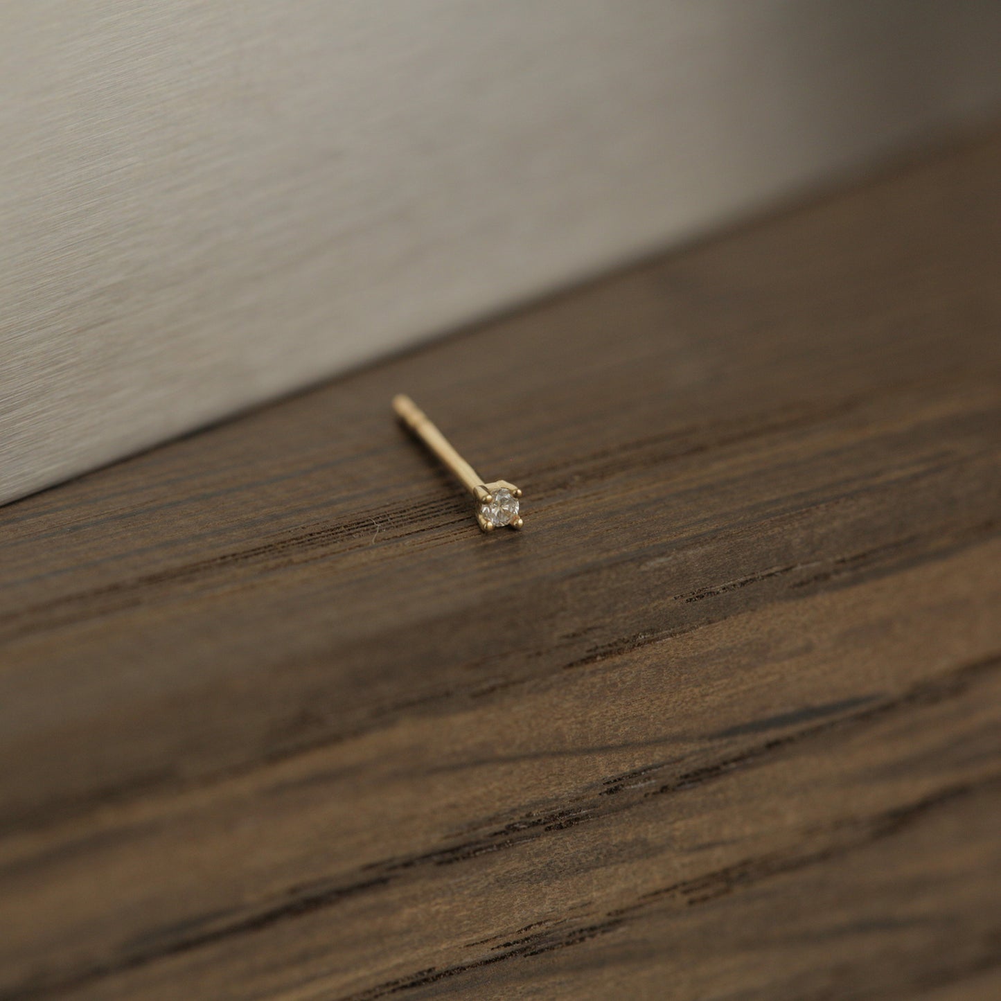 Tiny Prong Diamond Stud (0.015 ct.) 14K Gold | Single