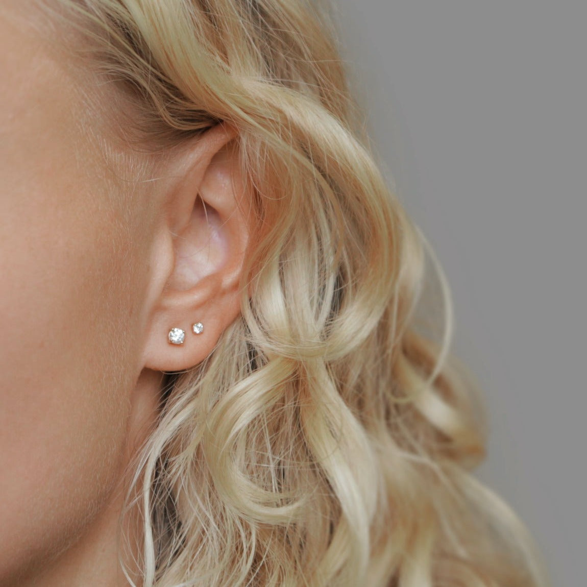 Medium Prong Diamond Stud 14K Gold (0.17 ct.) | Single