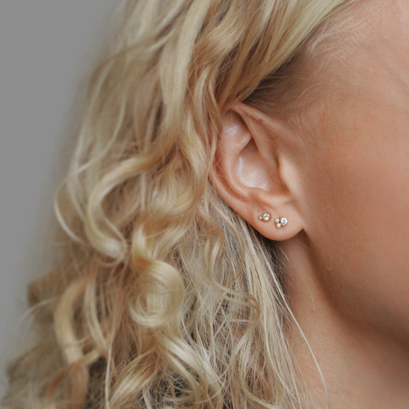 Bezel Diamond Stud 14K Gold (0.07 ct.) | Single