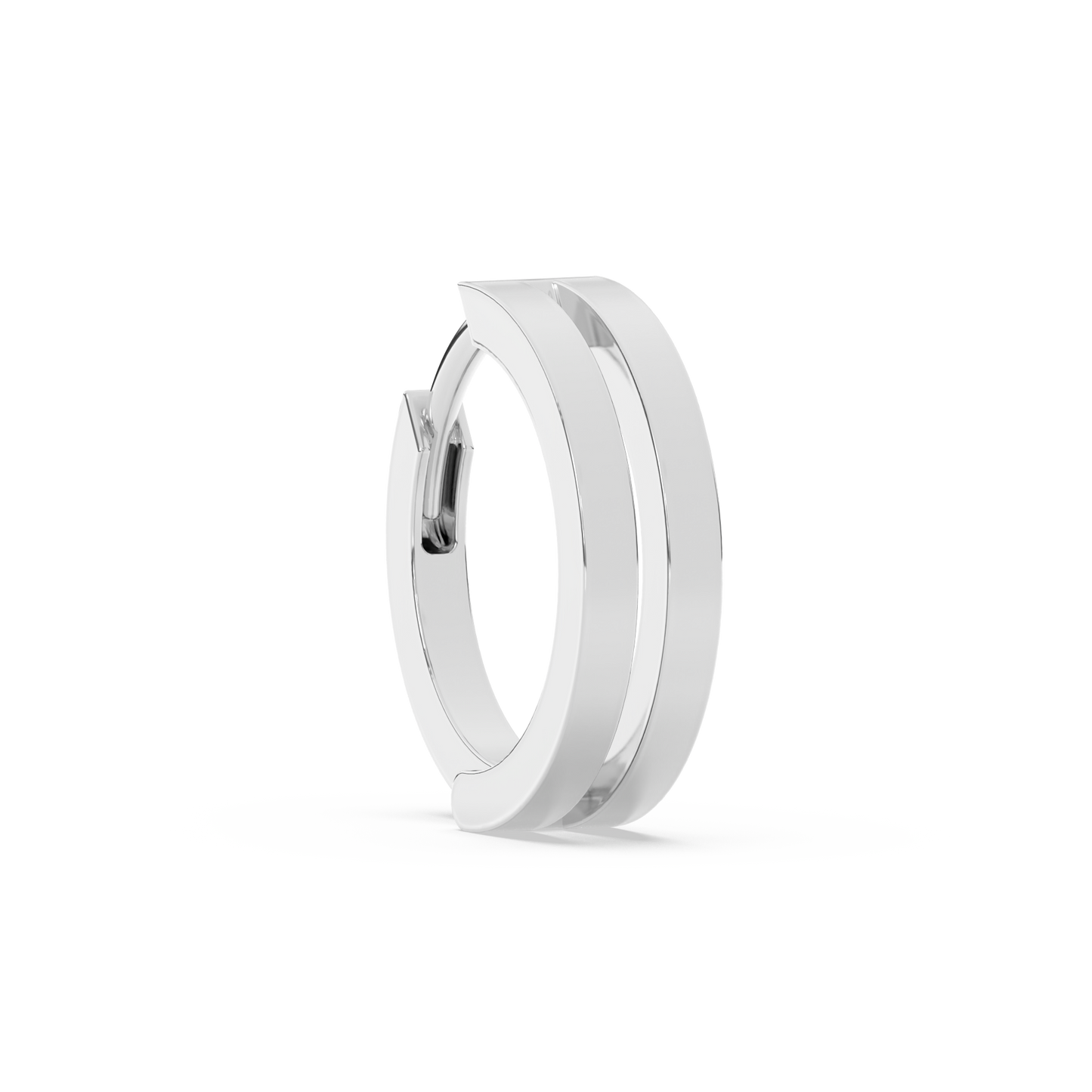 Small Double Huggies 14K Gold | Single