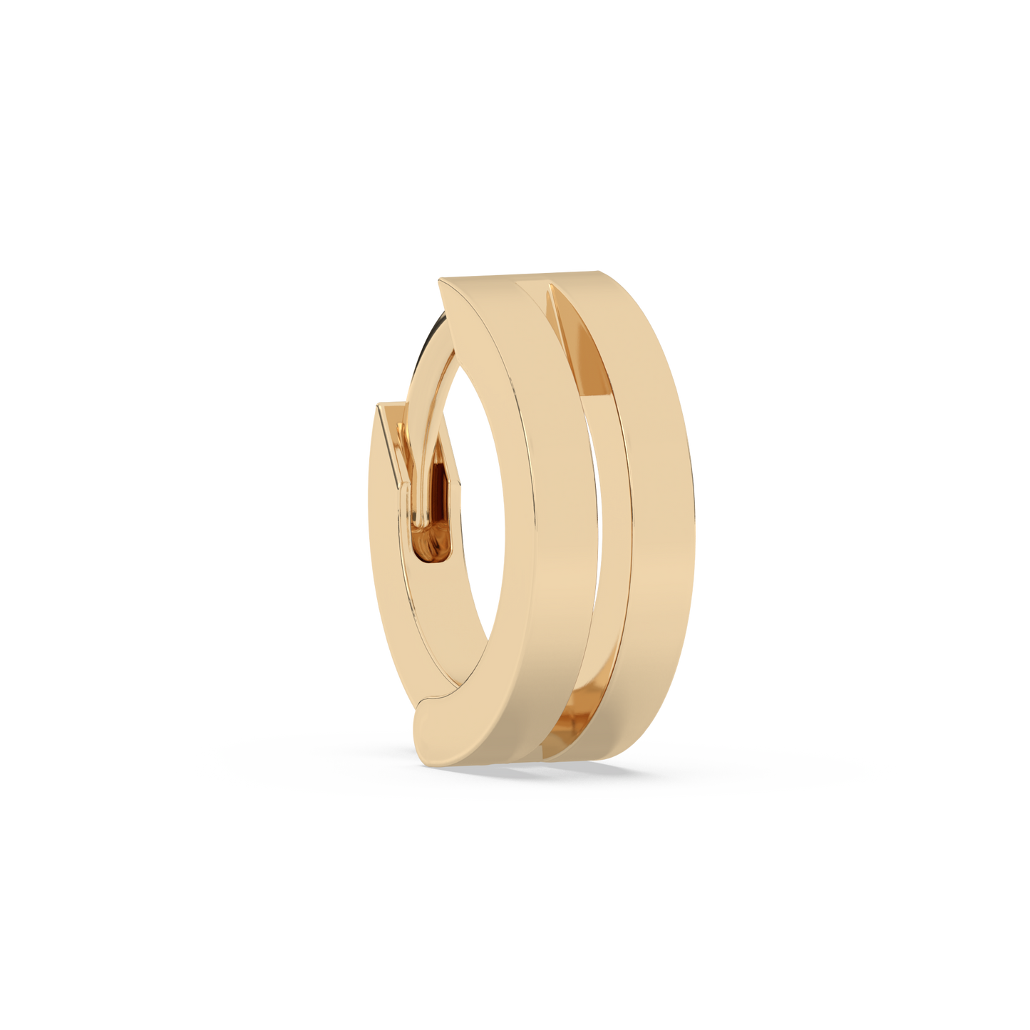 Tiny Double Huggies 14K Gold | Single