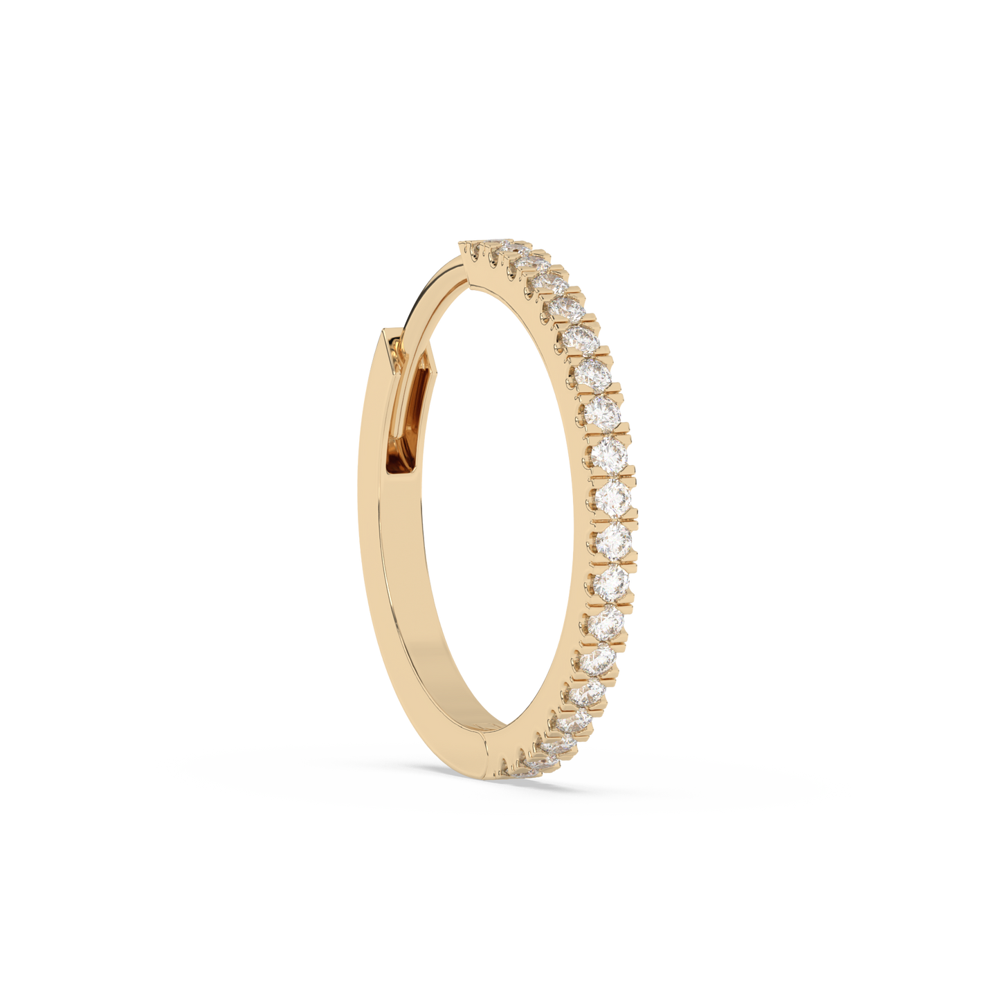 Medium Diamond Huggies 14K Gold (0.09 ct.) | Single