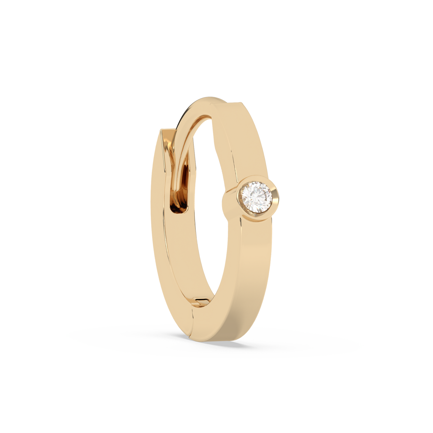 Tiny Diamond Huggies 14K Gold (0.01 ct.) | Single