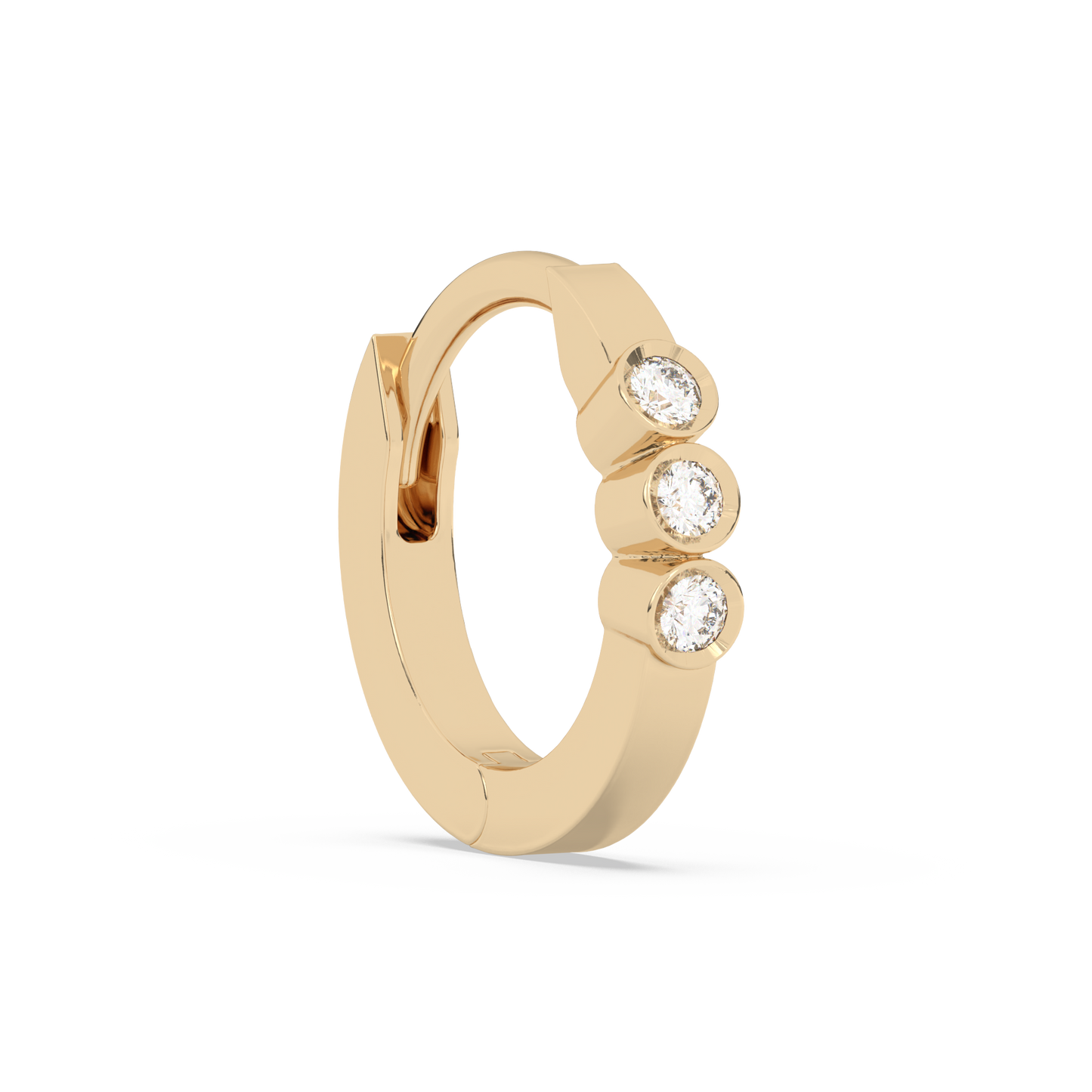 Tiny Diamond Huggies 14K Gold (0.03 ct.) | Single