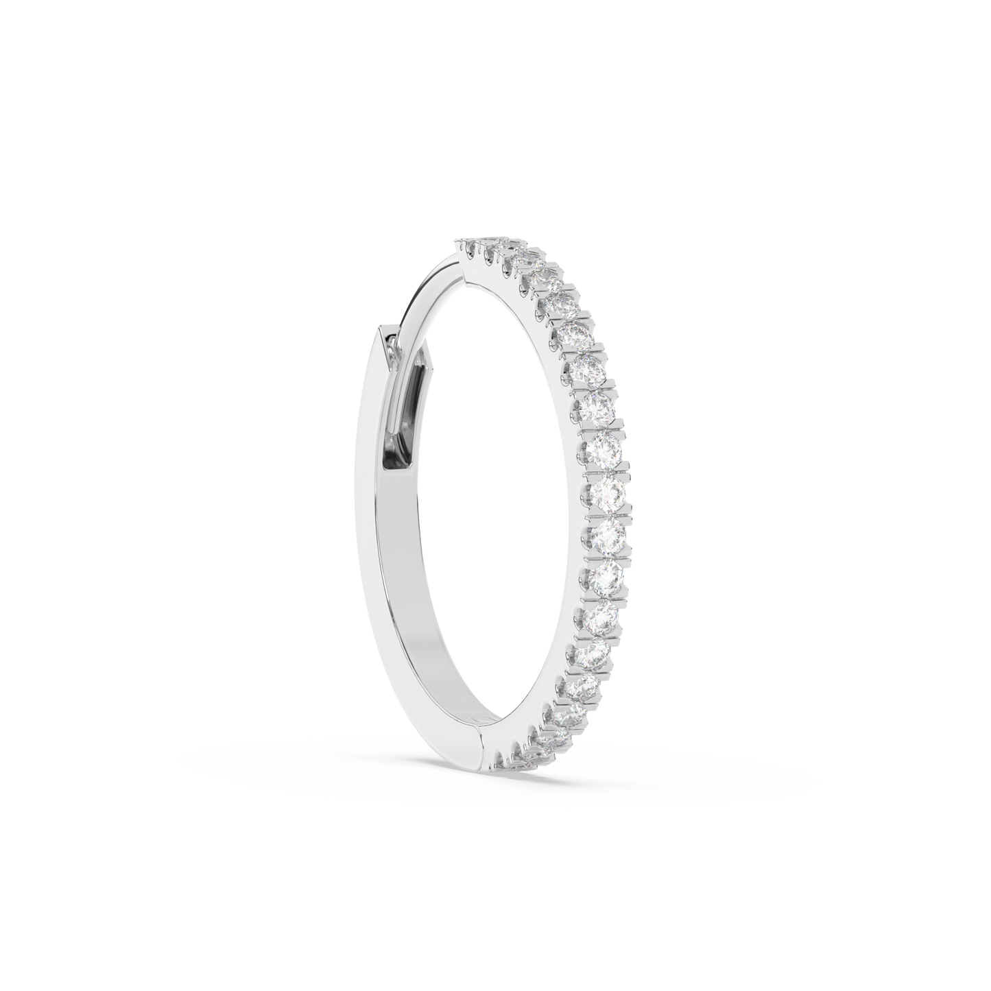 Medium Diamond Huggies 14K Gold (0.09 ct.) | Single