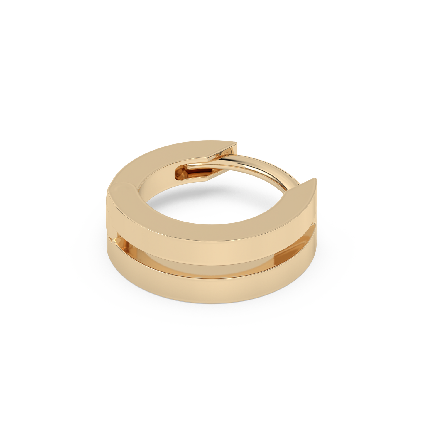 Tiny Double Huggies 14K Gold | Single