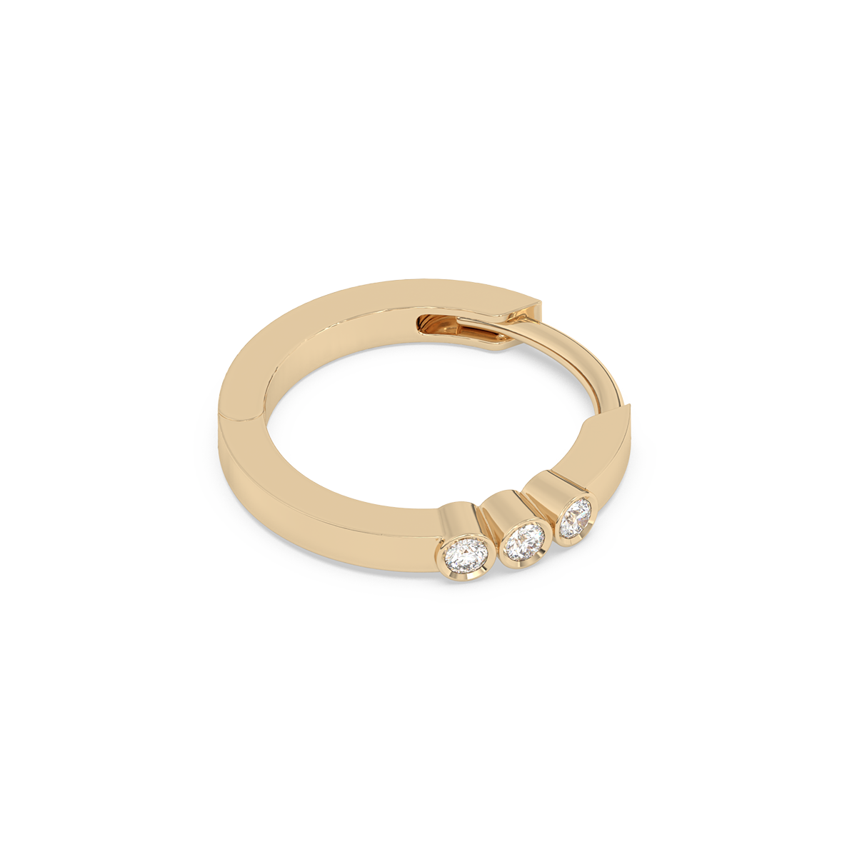 Small Diamond Huggies - 14K Yellow Gold (0.03 ct.) | Single
